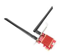 Carte d'extension WiFi, Carte Adaptateur PCle-1x vers M.2 NGFF de Haute qualité Carte d'extension WiFi Double Bande Accessoire d'ordinateur avec antenne Double fréquence 5DB à Gain élevé