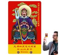 Carte d'Feng Shui 2025,carte d'chinoise - Carte Feng Shui traditionnelle Carte porte-bonheur - Protection de la chance, cartes de prospérité festives de l’année du serpent pour les amis, les amoureux,