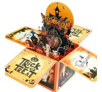 Carte d'Halloween - Cartes de vœux 3D amusantes pour Halloween, cartes postales pop-up 3D, décoration pour célébration, mari, maman, femme, homme, famille, garçons, filles, adultes