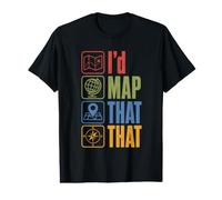 Carte d'identité géographique Qui T-Shirt Graphique avec Valeur