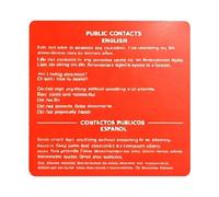 Carte d'immigration - Lot de 5 pièces | Manuel en acrylique double face avec version anglaise et espagnole, guide de contact résidentiel pour citoyenneté, tourisme, étude, étudiants, enseignants