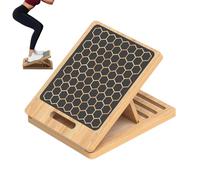 Carte d'inclinaison en bois portable réglable, panneau d'inclinaison pour l'étirement du mollet, planche d'étirement en bois pliable pour les squats d'étirement des mollets, les exercices de talon et