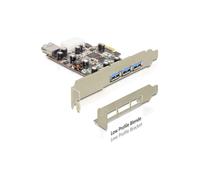 Carte d'Interface DeLOCK 89281 PCIe vers 4 Ports USB 3.2 Gen 1 (3.1 Gen 1) 5000 Mbit/s Windows XP/Vista/7/7-64, Linux 2.6