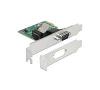 Carte d'interface Delock 89948 PCIe vers RS-232 Interne, Chipset ASIX AX99100, FIFO 256 octets, Compatible Windows 7/8.1/10, avec équerre Low Profile