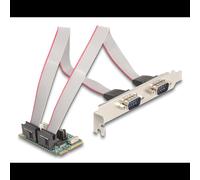 Carte d'interface DeLOCK 95276 Mini PCI Express vers RS-232 Interne, FIFO 256 octets, connecteur mâle droit, Windows 10/11/Server 2022, 30x51x10mm
