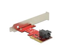 Carte d'Interface Interne DeLOCK 89535 SAS PCIe 3.0 - Taux de Transfert 12 Gbit/s - Support Windows & Linux - Avec Crochets d'Élévation