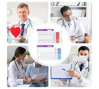 Carte D'interprétation Du Rythme ÉCG, Avec Un Design Pratique, 8,4x5cm, Guide De Référence ECG Rapide, Carte De Rythme ECG, Portable Et Compacte, Pour L'hôpital, Les Soins À Domicile, Les Soins Infirm