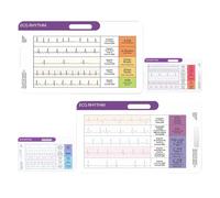 Carte d'interprétation du rythme ECG - Guide de référence compact | Carte badge EKG Rhythm | Pour hôpital, soins à domicile, infirmiers, soignants, étudiants