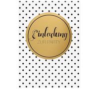 Carte d'invitation à pois 10,5 x 14,5 cm