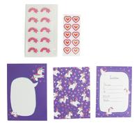 Carte D'invitation Enfant Déco Licorne 10 Pièces