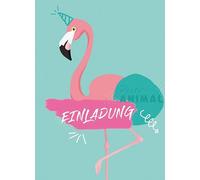 Carte d'invitation Flamingo 10,5 x 14,5 cm