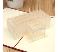Carte D'invitation Pop-Up 3d En Papier,Cartes De V?Ux D'anniversaire,Carte Postale De Tourisme 3d,Carte-Cadeau De Sauvegarde De La Date Du Garçon - Type White House