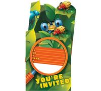 Carte d'invitation pop up "Bug Eyed" pack de 8 - Carton SG30502 (Taille unique) (Vert)