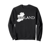 Carte d'IRLANDE Vintage avec trèfle Irlandais et Harpe Sweatshirt