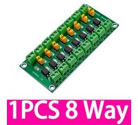 Carte d'isolation optocoupleur PC817 2 4 8 canaux, module adaptateur convertisseur de tension, pilote 3,6-30 V, module photoélectrique isolé(1PCS 8 Way)