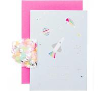 Carte DIY Wonderland Lune avec Enveloppe et Confetti Coloré pour Créations Uniques