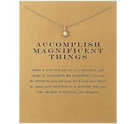 Carte d'or avec message du soleil avec pendentif en forme de soleil, collier avec pendentif en forme d'amitié et bonne chance avec carte cadeau design pratique