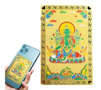 Carte dorée du dieu chinois de la richesse - Carte dorée traditionnelle chinoise à collectionner - La carte décorative de portefeuille symbolise la richesse et la chance pour les amis et