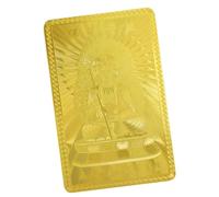 Carte dorée Feng Shui Dieu de la richesse - Carte Feng Shui Dieu chinois de la richesse Feng Shui - Carte talisman dorée, salon, chambre à coucher, décoration pour la famille, les amis