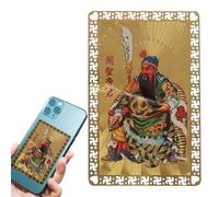 Carte dorée Feng Shui Dieu de la richesse chinoise Dieu de la richesse, carte dorée Feng Shui, dieu de la richesse, la carte de décoration de portefeuille symbolise la richesse et la chance