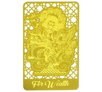 Carte dorée Feng Shui en Chine - Talisman de richesse - Bonne chance et prospérité - Cadeau de fête pour le Nouvel An (doré)