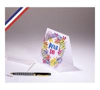Carte double Bouton d'or créée et imprimée en France - Pour toi - Couronne fleurie G