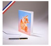Carte double Carnet de couleurs créée et imprimée en France sur papier certifié PEFC - Chat G