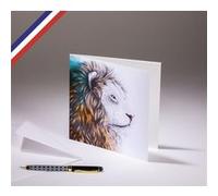 Carte double Florilège créée et imprimée en France - Le lion G