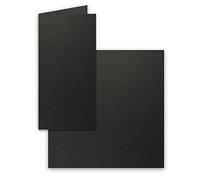 Carte double Neuser - 10,5 x 21 cm 25 Stück 39 - Schwarz