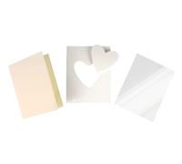 Carte Double Shaker Pour Cartes À Paillettes Coeur 10x14 Cm