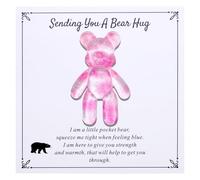 Carte d'ours de poche, « Sending You A Bear Hug », cadeau de soulagement de l'anxiété pour homme et femme, cadeau de positivité pour santé mentale, cadeau réconfortant pour fils, fille, rentrée