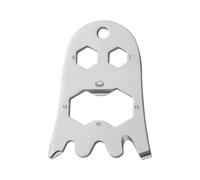 Carte d'outils multiples en forme fantôme élégante avec tournevis, décapsuleur, clé à corrosions en acier inoxydable pour cadeau, carte utilitaire sablée noire