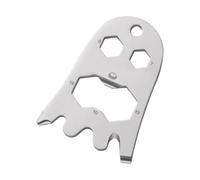 Carte d'outils multiples en forme fantôme élégante avec tournevis, décapsuleur, clé à molette, résistant à la corrosion, en acier inoxydable pour cadeau pour homme