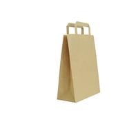 Carte Dozio 7-BCAPS-25PCS Shopper en Kraft couleur Havane, poignée plate, F.To 18 cm + 8 x 24, Cf 25 pièces