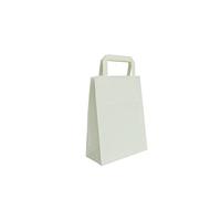 Carte Dozio - Shopper en Kraft couleur blanche, poignée plate, F.To cm 18+8 x 24, Cf 25 pièces