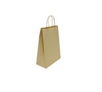 Carte Dozio - Shopper in Sealing couleur Havane, poignée torsadée, f.to cm 27+12x37, cf 25 pcs