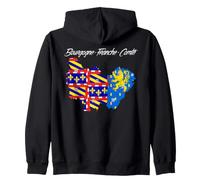 Carte Drapeau Bourgogne-Franche-Comté, Région Française Sweat à Capuche