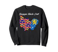 Carte Drapeau Bourgogne-Franche-Comté, Région Française Sweatshirt