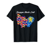 Carte Drapeau Bourgogne-Franche-Comté, Région Française T-Shirt
