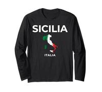 Carte Drapeau de l'Italie Sicilia, Patrimoine Italien, autochtone de la Sicile Manche Longue