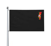 Carte Drapeau Du Portugal + Açores + Madère Drapeau De Jardin Drapeau Décoratif De Jardin Uv Fade Résistant Bannière De Cour Amusant Pour D'Intérieur Fête Pelouse 3X5 Ft