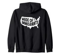Carte drapeau USA Immigrants Amérique Anti-racisme Sweat à Capuche