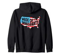 Carte drapeau USA Immigrants Amérique Anti-racisme Sweat à Capuche