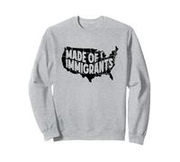 Carte drapeau USA Immigrants Amérique Anti-racisme Sweatshirt
