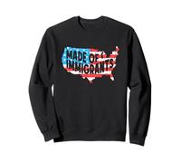 Carte drapeau USA Immigrants Amérique Anti-racisme Sweatshirt