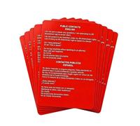 Carte droits d'immigration - 10 pièces guide des droits constitutionnels sur papier | Cartes flash espagnoles recto verso version anglaise, pour hommes, femmes, étudiants, tourisme, studio État
