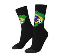 Carte du Brésil Football Chaussettes unisexes funky Chaussettes décontractées