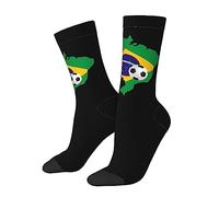 Carte du Brésil Football Chaussettes unisexes funky Chaussettes décontractées