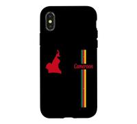 Carte du Cameroun - Drapeau du Cameroun - Motif Voyage Coque pour iPhone X/XS