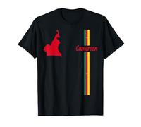 Carte du Cameroun - Drapeau du Cameroun - Motif Voyage T-Shirt